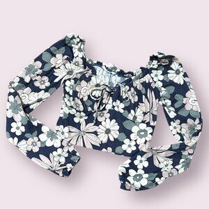 Lush Floral Long Sleeve Top size XS